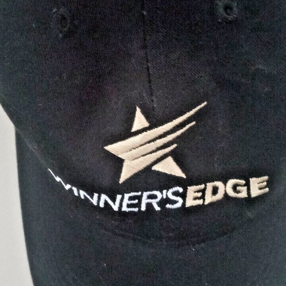 Winner'sEdge Black Golf Ball Cap 100% Cotton Adjustable Strap All Seasons #IB630 - Picture 5 of 5
